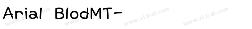 Arial BlodMT字体转换